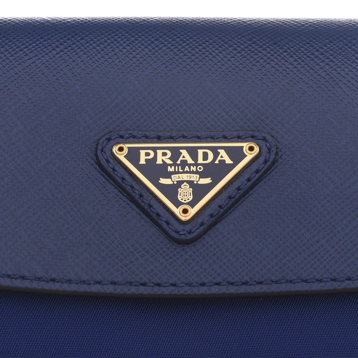 Tessuto Nylon Saffiano Crossbody Bag Bluette