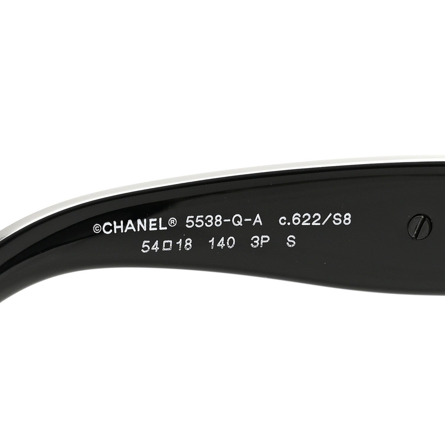 Chanel Acetate Lambskin Cat Eye Sunglasses 5538-Q-A Black Multicolor 5 of 8