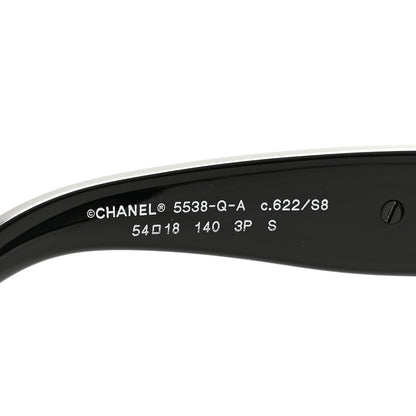 Chanel Acetate Lambskin Cat Eye Sunglasses 5538-Q-A Black Multicolor 5 of 8