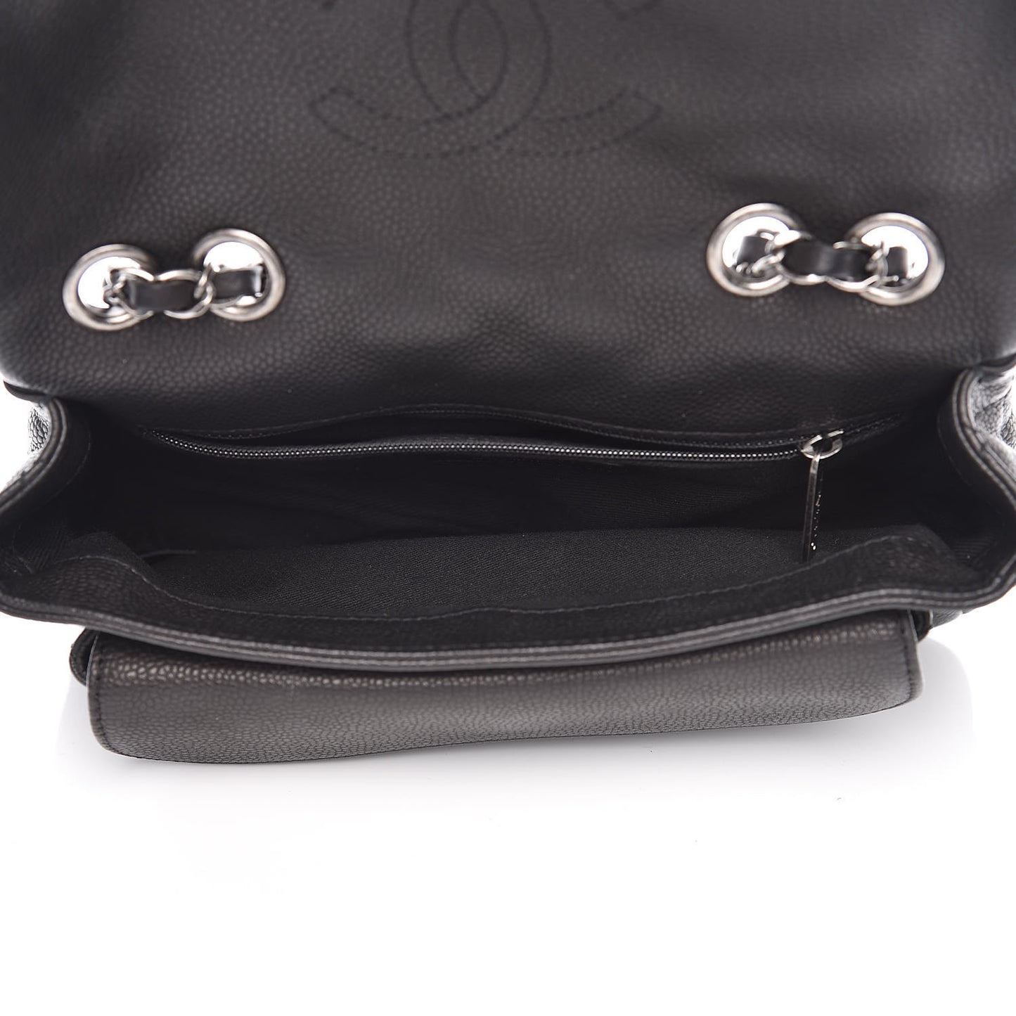 Caviar Quilted Medium Now and Forever Flap Black