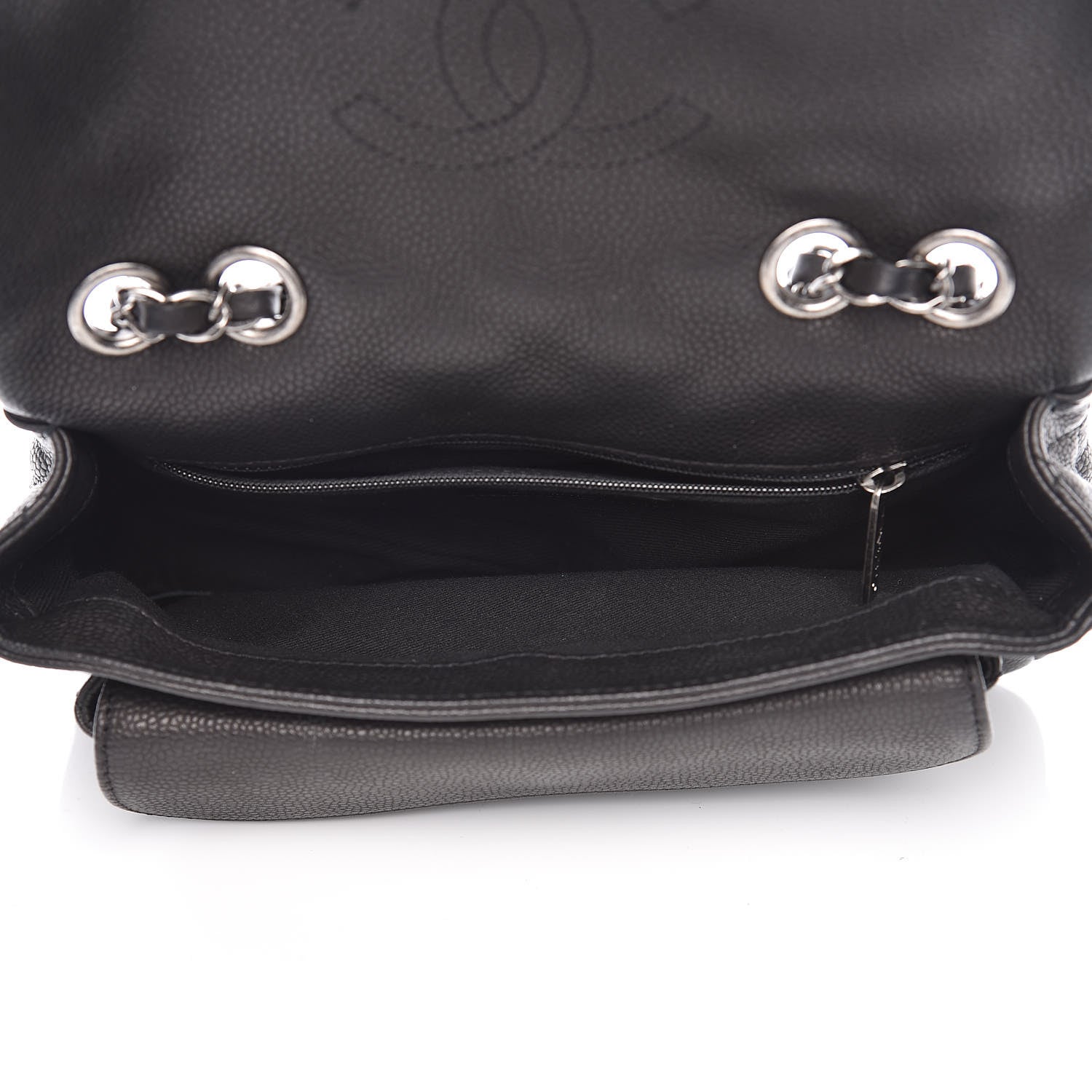 Chanel Caviar Quilted Medium Now and Forever Flap Black 7 of 8