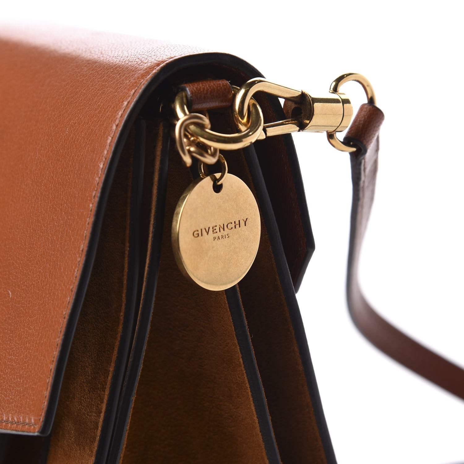 Givenchy Goatskin Suede Medium GV3 Flap Chestnut 7 of 10