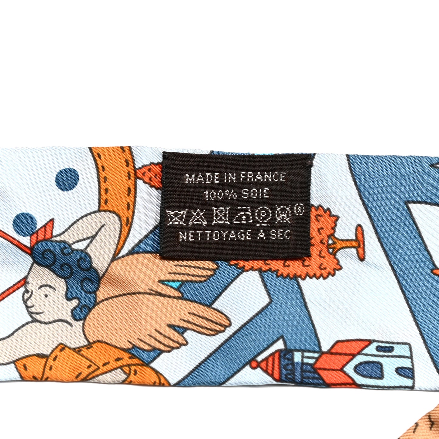 Silk Les Nouveaux Amoureux de Paris Twilly Ciel Blue Jean Orange