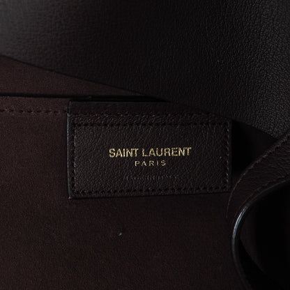 Saint Laurent Calfskin Large Shopping Tote Bordeaux 6 of 6