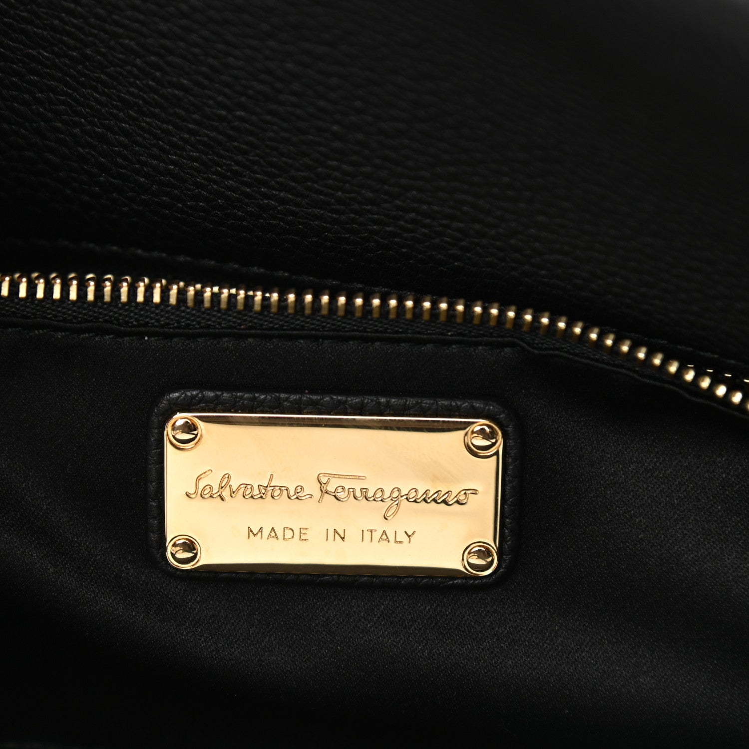 Salvatore Ferragamo Grained Calfskin Bitter Pocket Tote Black 6 of 10