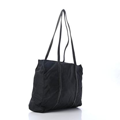 Prada Tessuto Nylon Calfskin Shoulder Bag Black 2 of 5