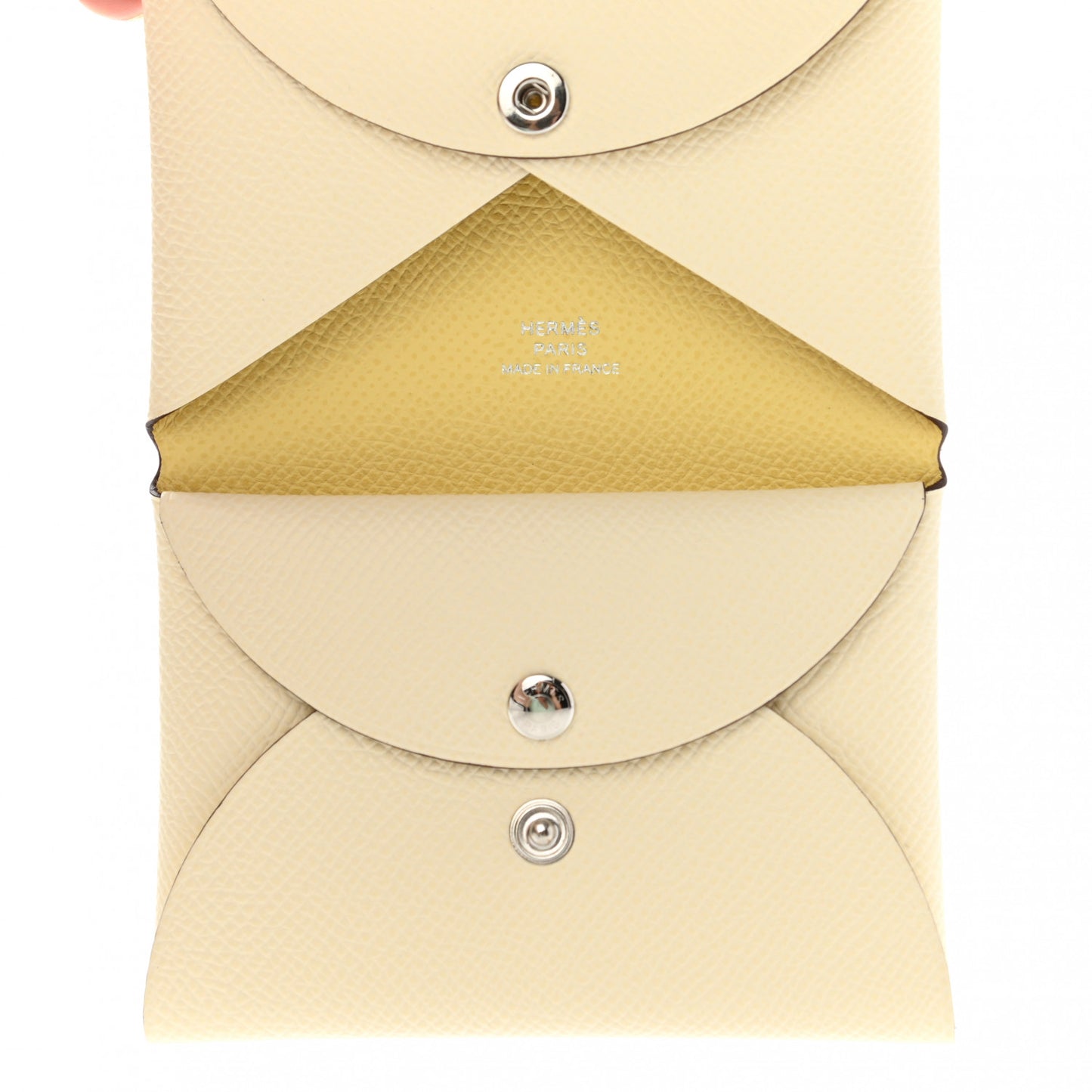Epsom Verso Calvi Duo Card Case Nata Jaune Poussin