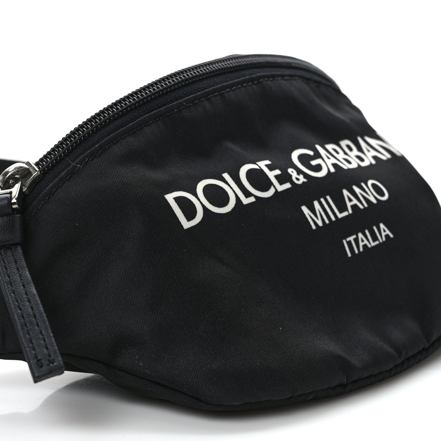 DOLCE GABBANA Nylon Logo Belt Bag Black