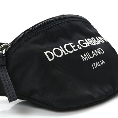 Dolce & Gabbana DOLCE GABBANA Nylon Logo Belt Bag Black 7 of 8