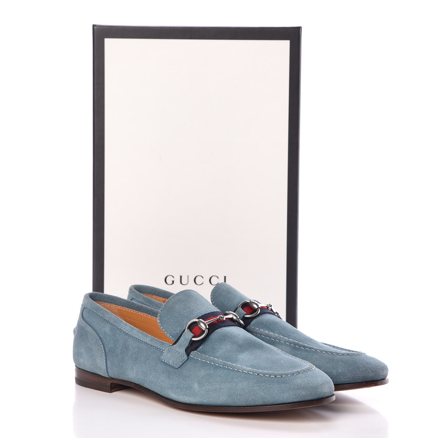 Gucci Suede Mens Horsebit Loafers 39.5 Blue 9 of 9