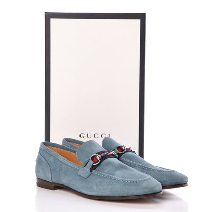 Gucci Suede Mens Horsebit Loafers 39.5 Blue 9 of 9