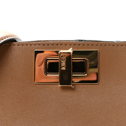 Fendi Vitello Small Soft Peekaboo Satchel Cappuccino 7 of 9