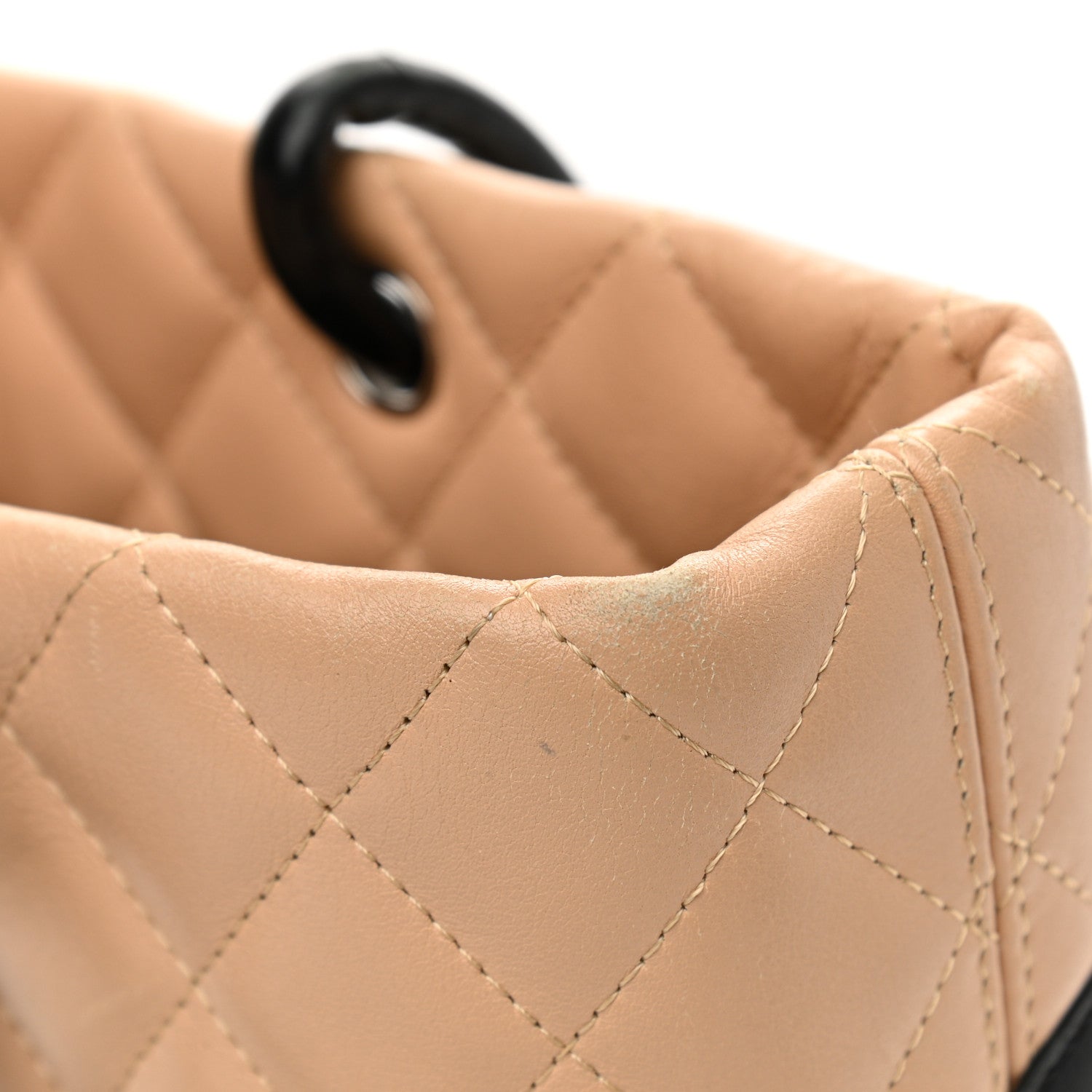 Chanel Calfskin Quilted Medium Cambon Tote Beige Black 13 of 16