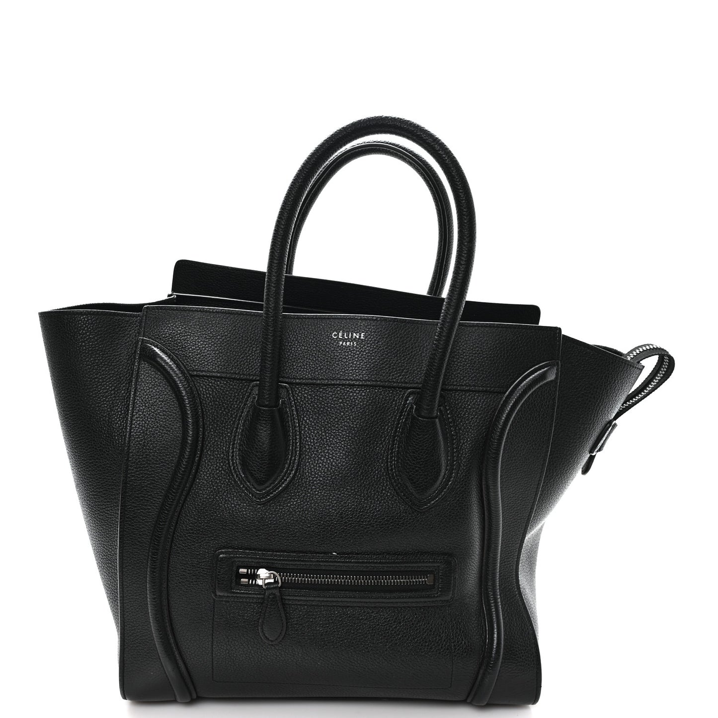 Grained Calfskin Medium Phantom Luggage Black