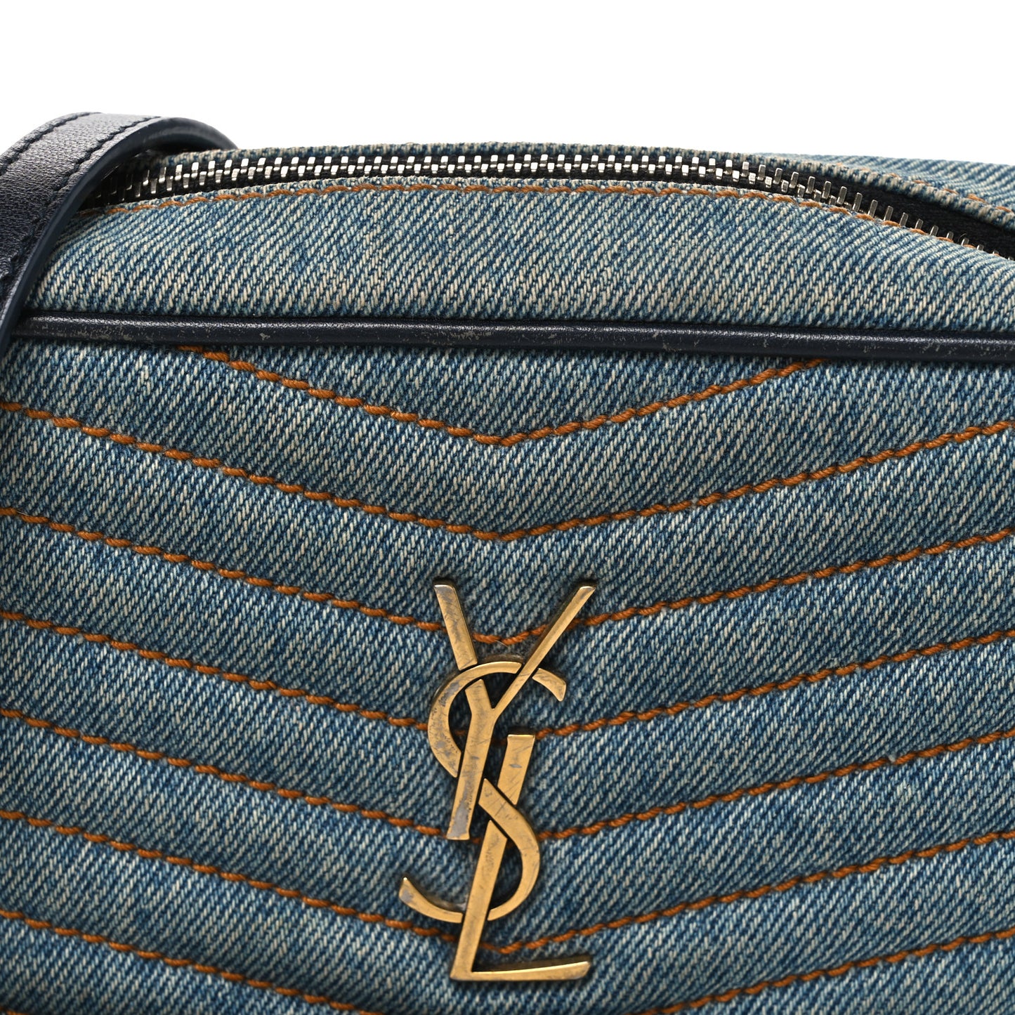 Denim Matelasse Monogram Mini Lou Camera Bag California Blue