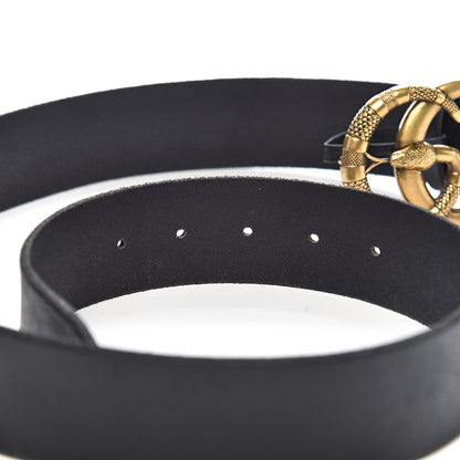 Gucci Faded Calfskin Snake Double G 40mm Belt 85 34 Black 6 of 7
