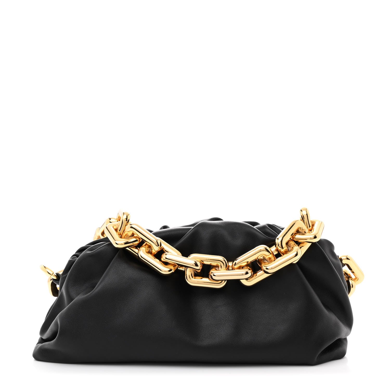 Bottega Veneta Calfskin The Pouch Chain Black 1 of 10