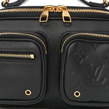 Louis Vuitton Calfskin Monogram Embossed Utility Crossbody Black 10 of 12