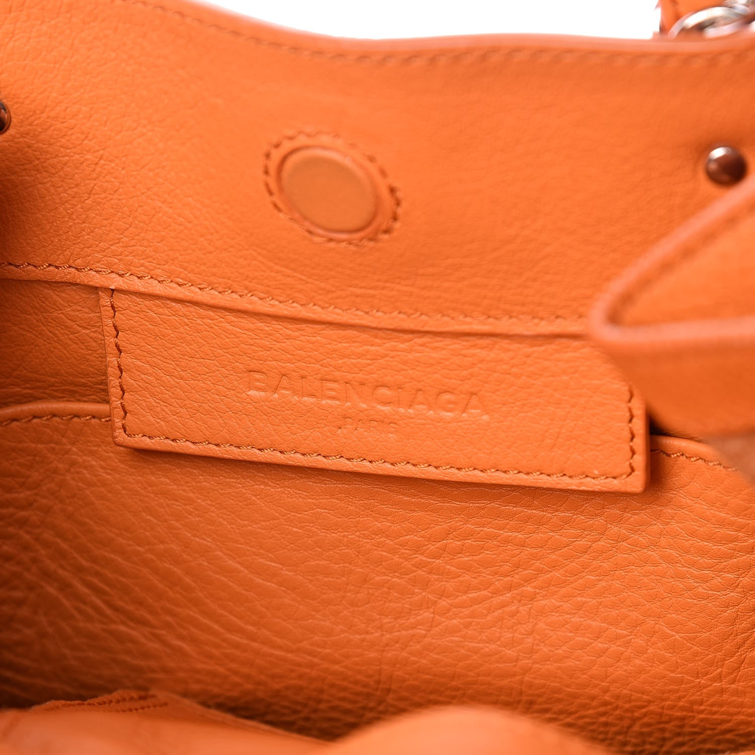 Balenciaga Calfskin Papier Mini A4 Zip Around Tote Orange 6 of 13