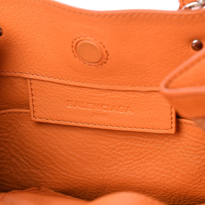 Balenciaga Calfskin Papier Mini A4 Zip Around Tote Orange 6 of 13