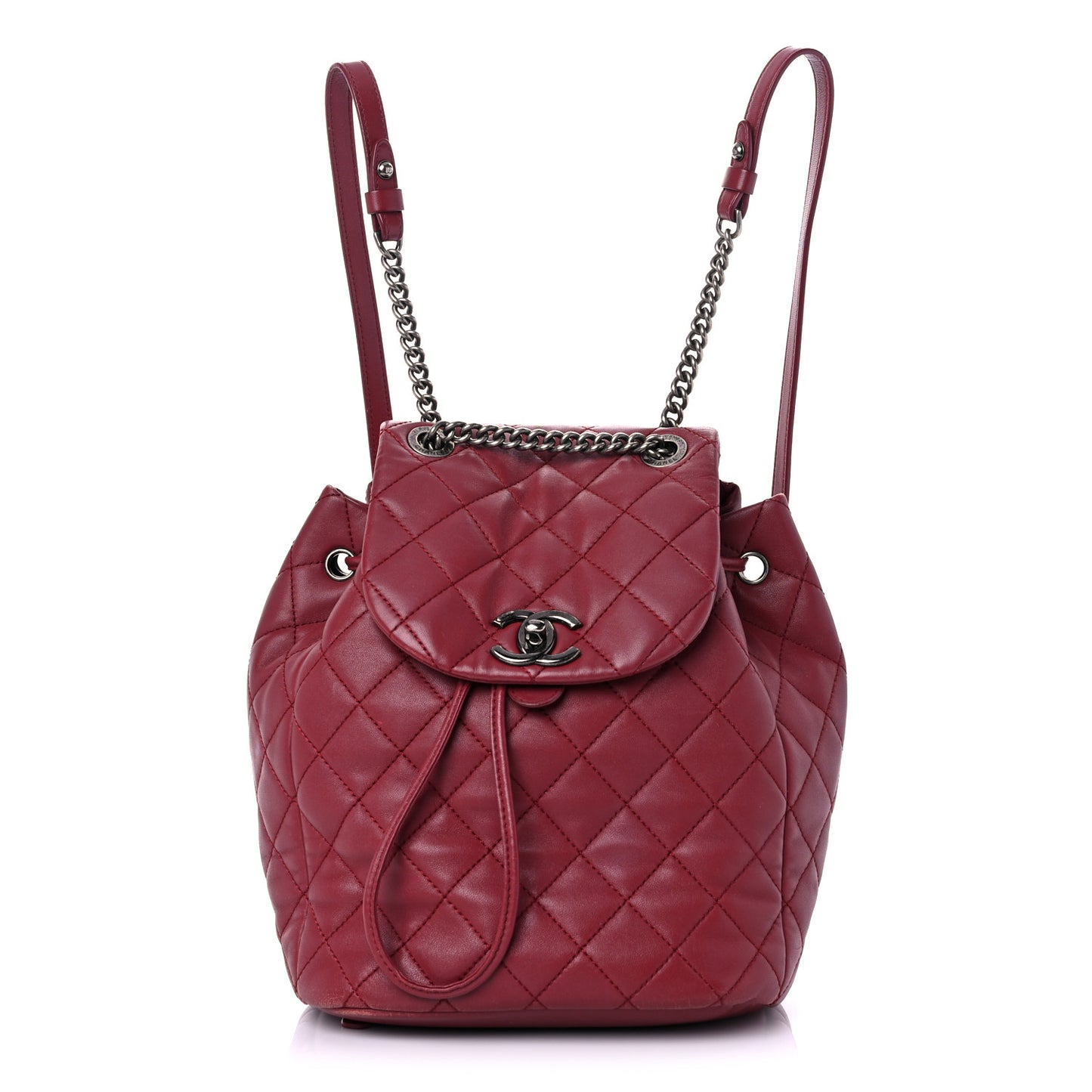 Lambskin Quilted Daily Supple Backpack Fuchsia