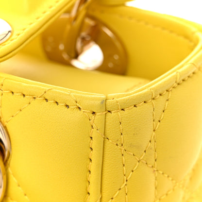 Christian Dior Lambskin Cannage Gradient Small My ABCDior Lady Dior Yellow 13 of 17
