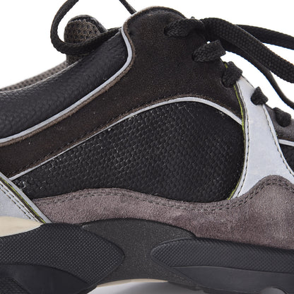 Chanel Suede Calfskin CC Sneakers 37 Black White Silver 12 of 13