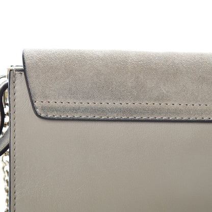 Chloe Suede Calfskin Mini Faye Shoulder Bag Motty Grey 10 of 11