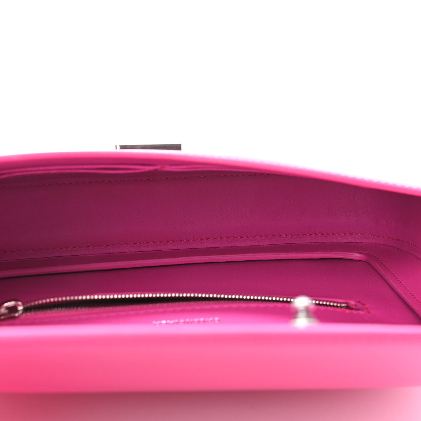 Shiny Box Calfskin Ghost Sling Bag Fuchsia