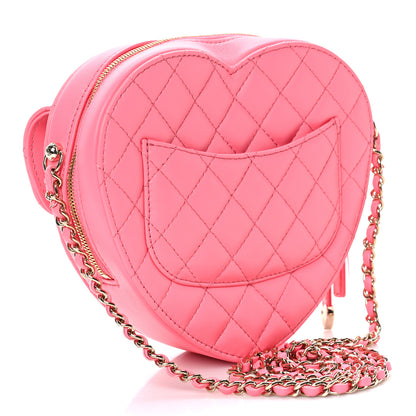 Chanel Lambskin Quilted CC In Love Heart Bag Pink 3 of 9