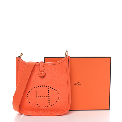 Hermes Taurillon Clemence Evelyne TPM Orange Minium 11 of 11