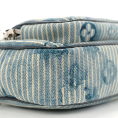 Louis Vuitton Hickory Stripes Denim Monogram Watercolor Outdoor Pouch Blue 8 of 10