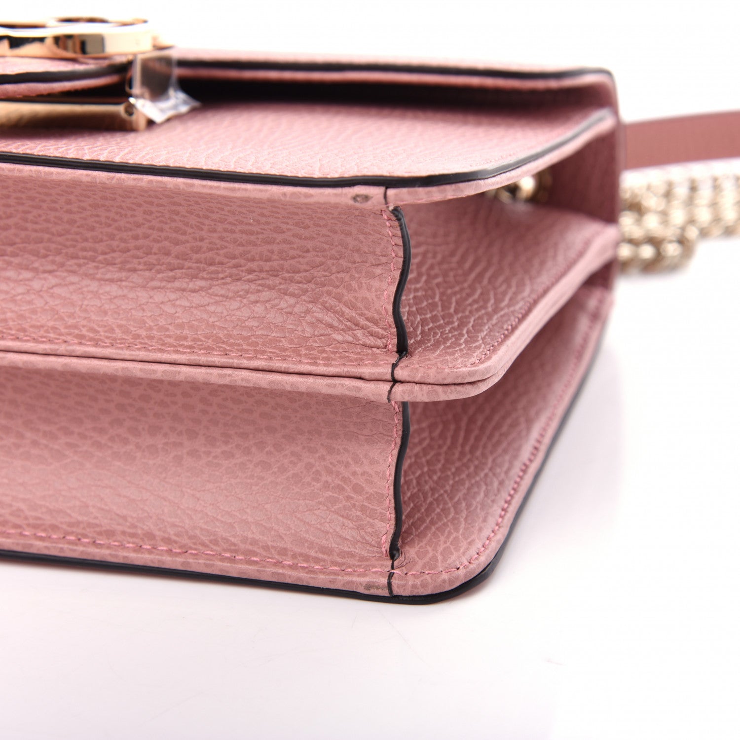 Gucci Dollar Calfskin Small Interlocking G Shoulder Bag Soft Pink 9 of 9