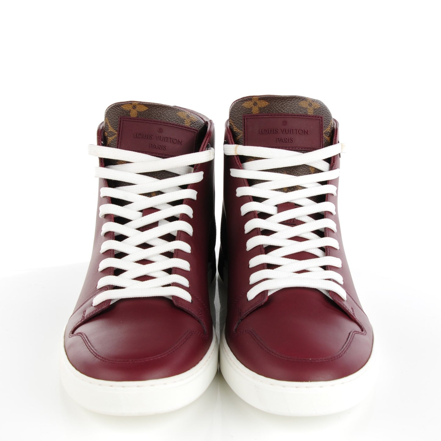 Calfskin Monogram Line Up Sneaker Boots 8 Bordeaux