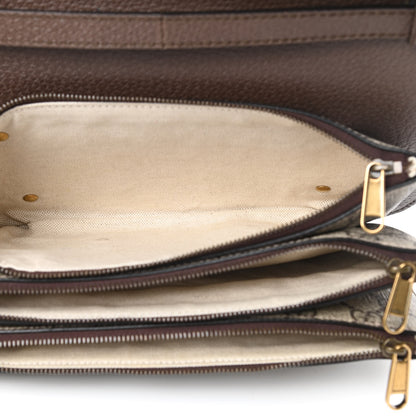 Gucci GG Supreme Monogram Web Ophidia Flap Messenger Bag Beige New Acero 6 of 18