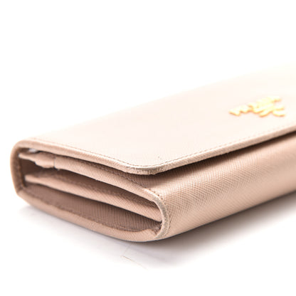 Prada Saffiano Metal Continental Flap Wallet Cammeo 6 of 11