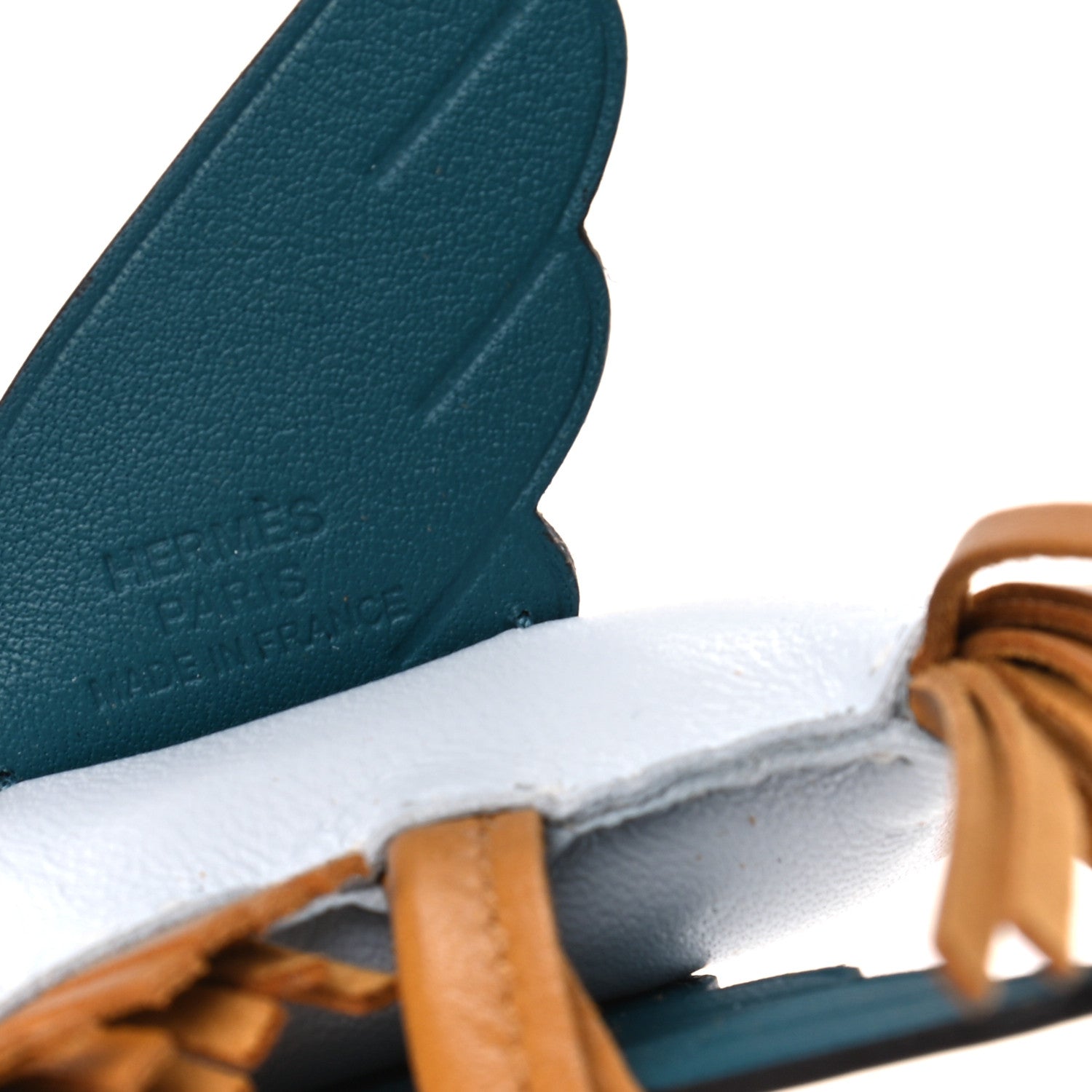 Hermes Milo Lambskin Grigri Rodeo Pegase Horse Bag Charm PM Bleu Brume Sesame Vert Bosphore 3 of 4