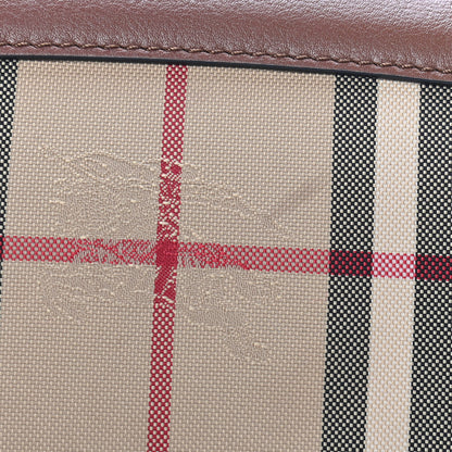 Burberry Calfskin Horseferry Check Henley Wallet On Chain Tan 11 of 14