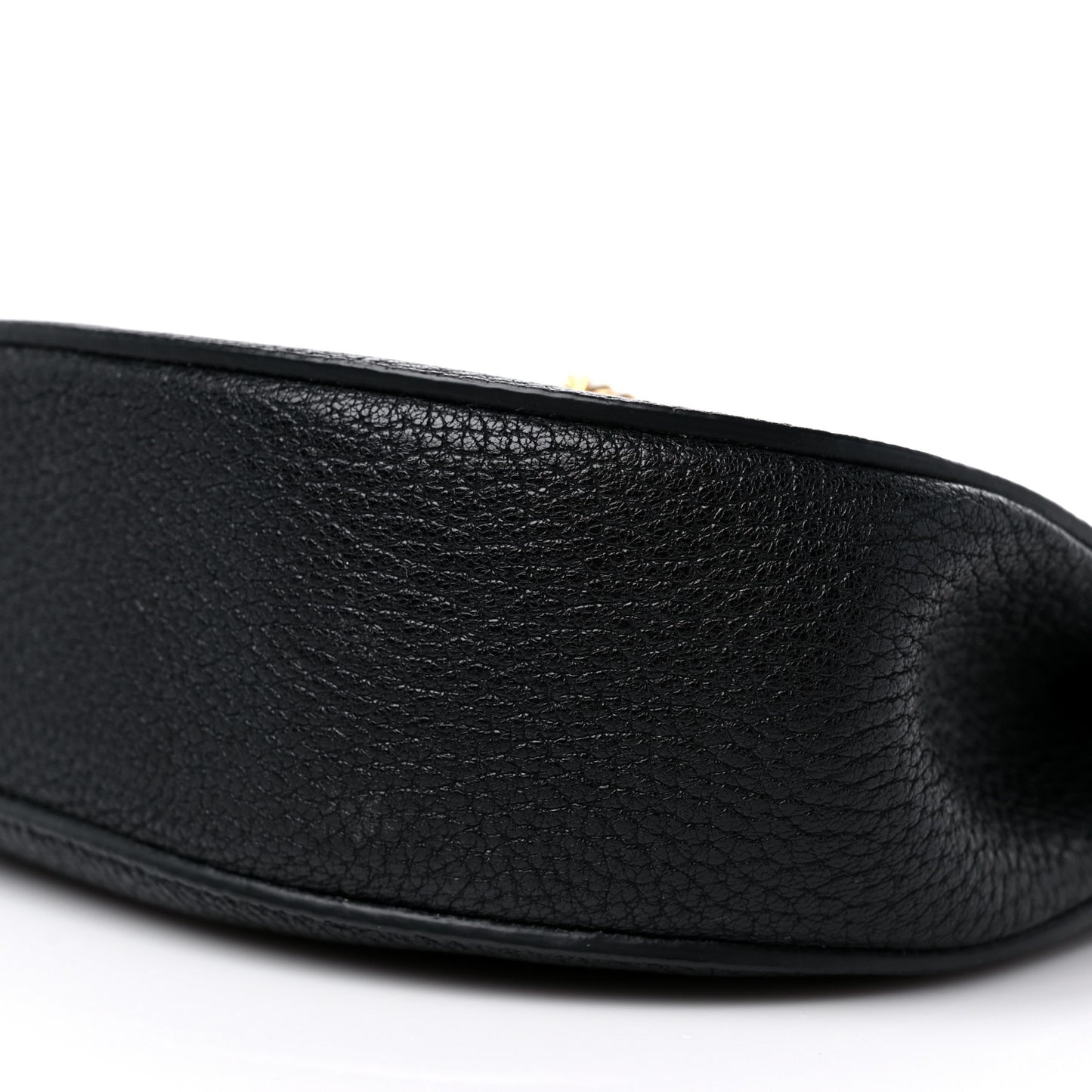 Grained Lambskin Drew Shoulder Bag Black