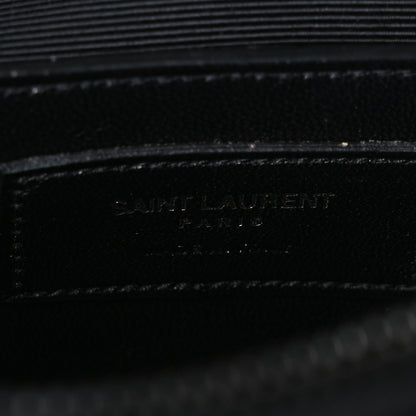 Saint Laurent Matelasse Chevron Monogram Monochrome Medium College Bag  Black 7 of 11