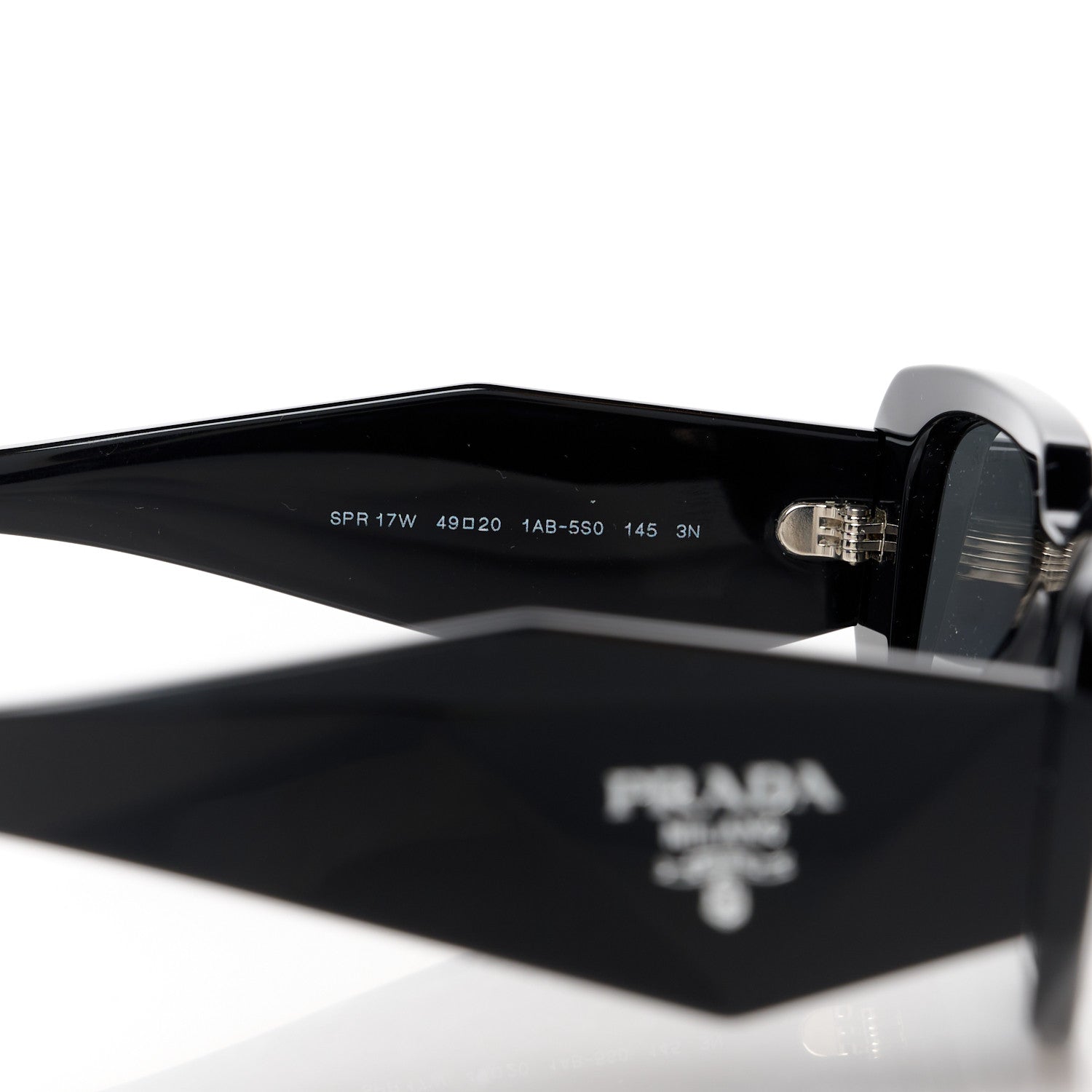 Prada Acetate Symbole Sunglasses SPR 17W Black 5 of 8