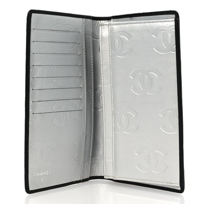 Chanel Calfskin Quilted Cambon Yen Wallet Black Silver 5 of 11