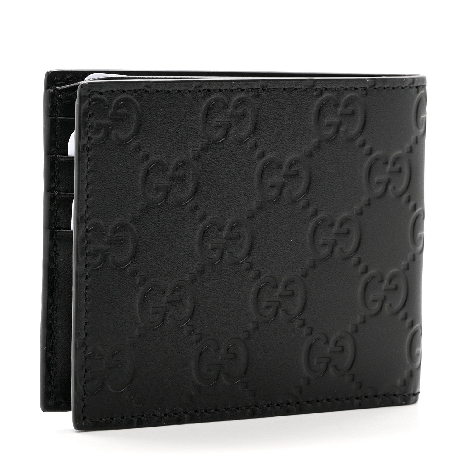 Gucci Guccissima Signature Dorian Bi-Fold Wallet Black 3 of 9