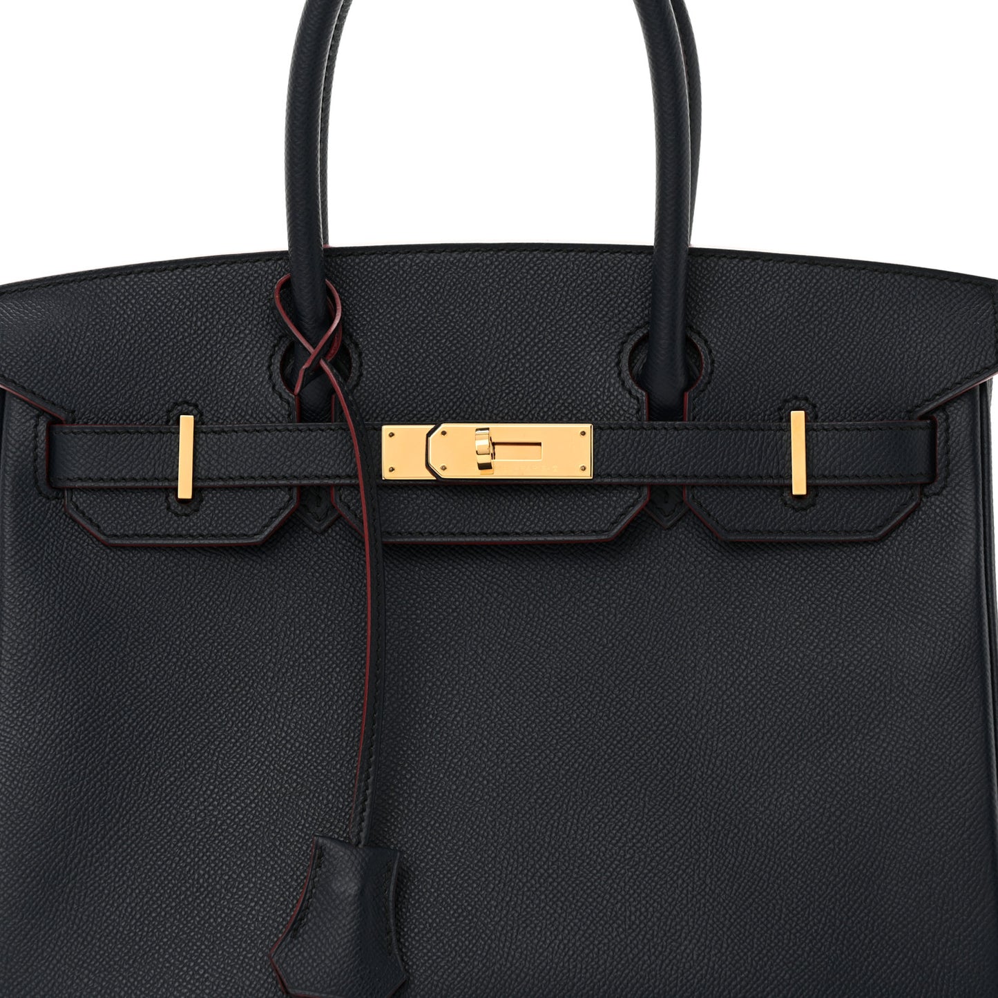 Epsom Contour Birkin 30 Bleu Indigo Rouge H