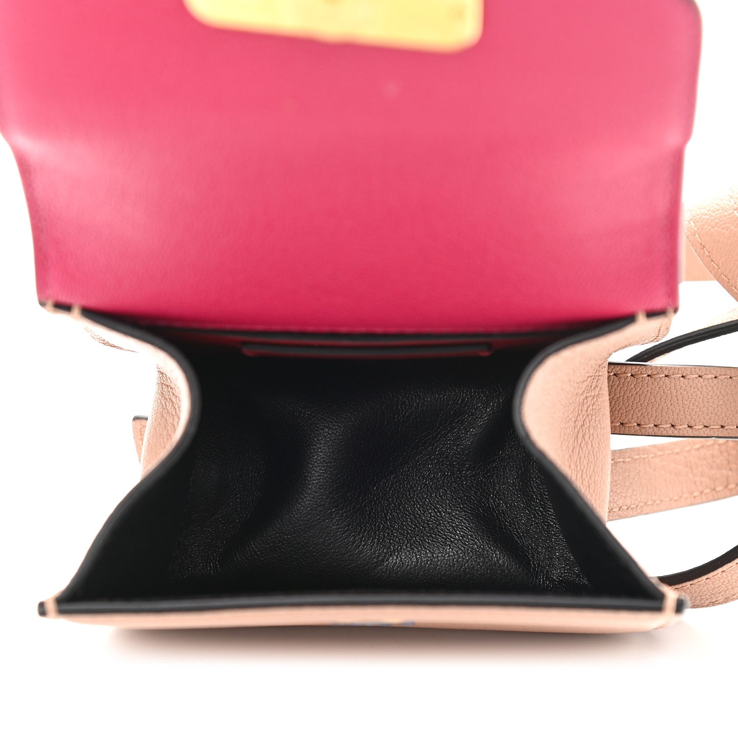 Goatskin Micro VSling Shoulder Bag Rose Cannelle