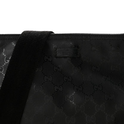 Gucci Imprime Monogram Medium Flat Messenger Bag Black 8 of 13
