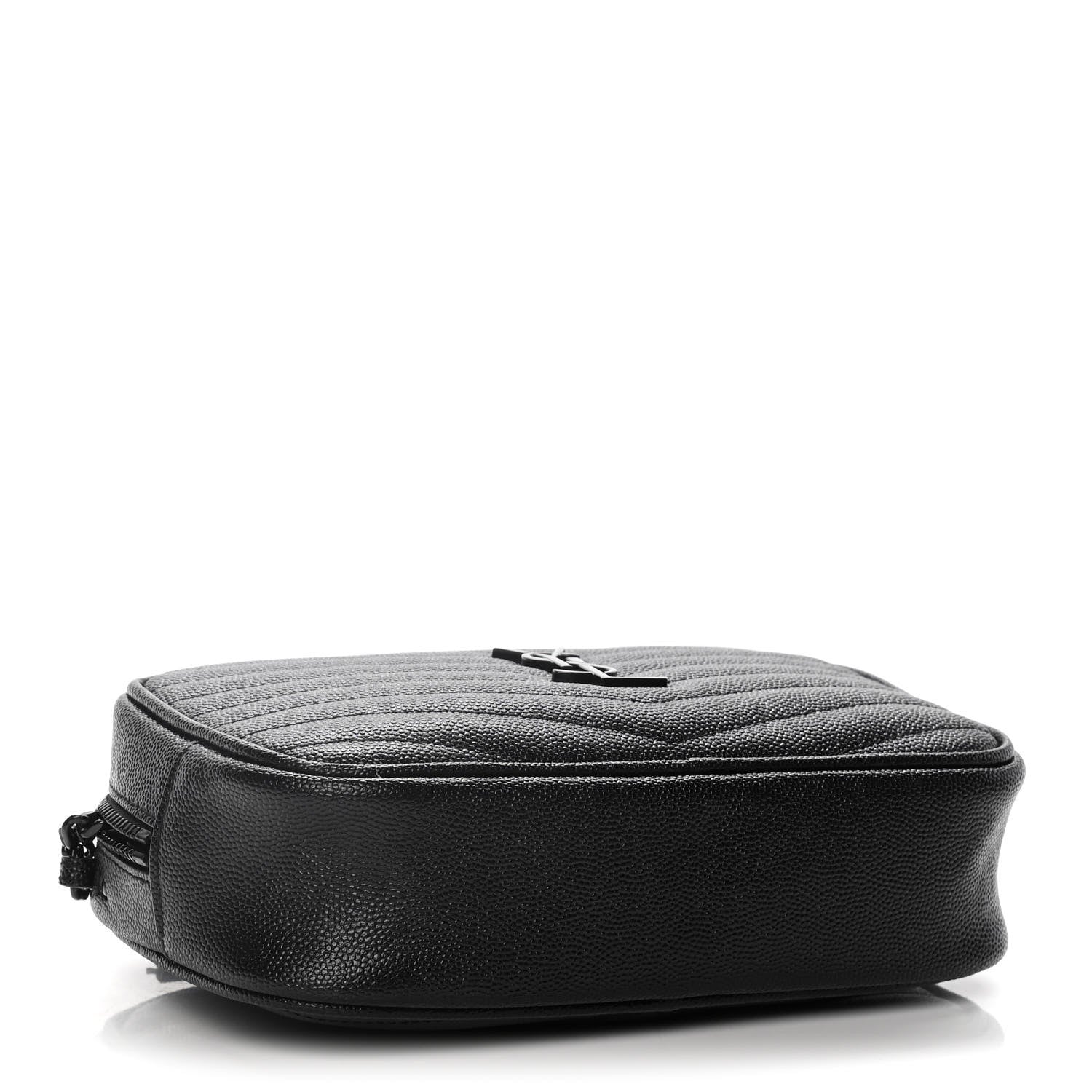 Saint Laurent Grain De Poudre Matelasse Monogram Mini Lou Camera Bag Black 4 of 9