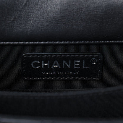 Chanel Calfskin Quilted North South Boy Flap Black 6 of 14