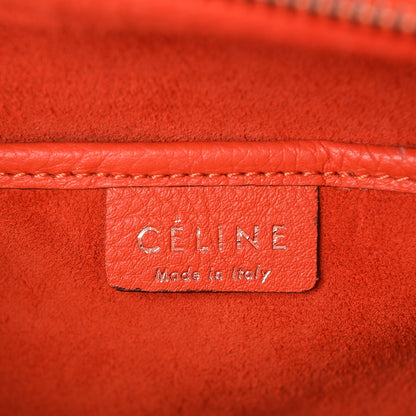 Celine Drummed Calfskin Nano Luggage Vermillion 6 of 6