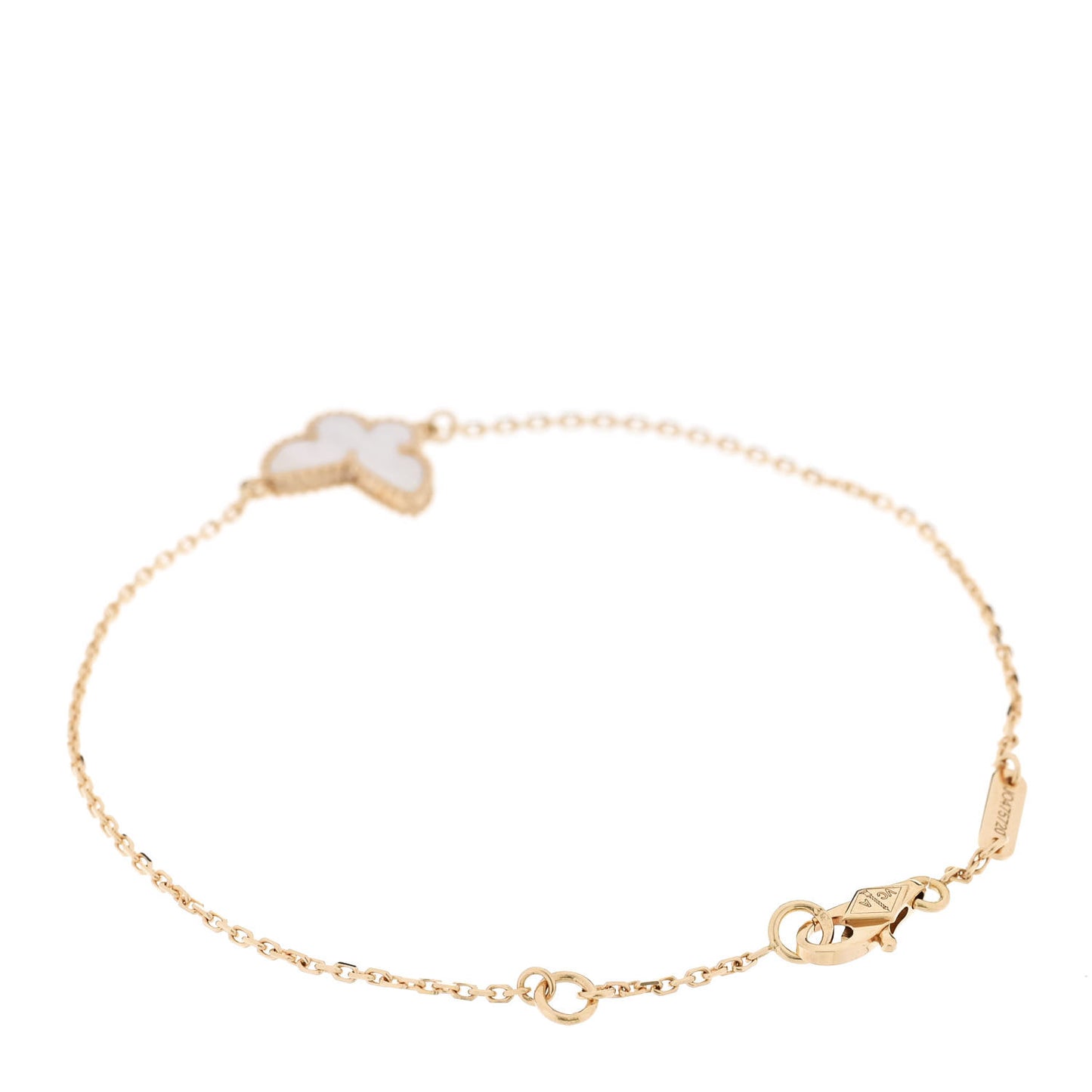 18K Yellow Gold Mother of Pearl Sweet Alhambra Butterfly Bracelet
